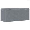 Szürke PP rattan kerti tárolóláda 270 L