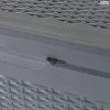 Szürke PP rattan kerti tárolóláda 270 L