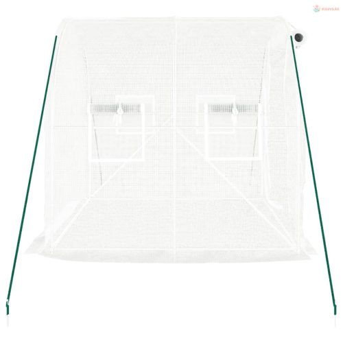 Fehér acélvázas melegház 4 m² 2x2x2 m