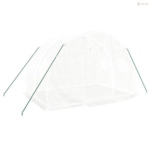 Fehér acélvázas melegház 6 m² 3 x 2 x 2 m