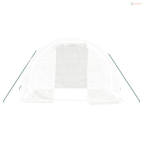 Fehér acélvázas melegház 6 m² 3 x 2 x 2 m