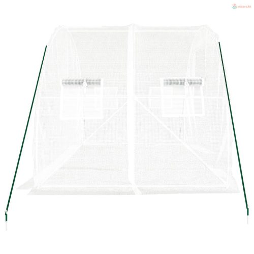 Fehér acélvázas melegház 6 m² 3 x 2 x 2 m