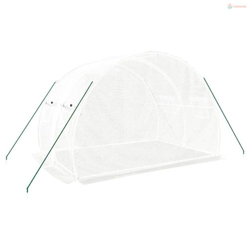 Fehér acélvázas melegház 6 m² 3 x 2 x 2 m