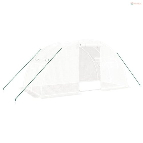 Fehér acélvázas melegház 8 m² 4 x 2 x 2 m
