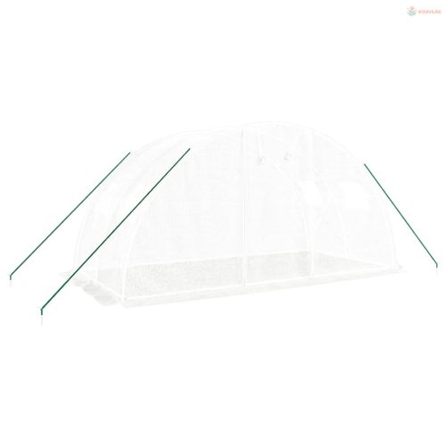 Fehér acélvázas melegház 8 m² 4 x 2 x 2 m