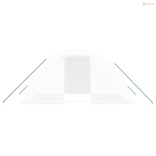 Fehér acélvázas melegház 8 m² 4 x 2 x 2 m