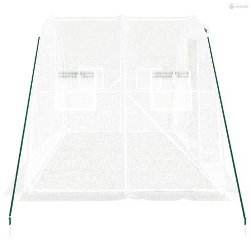 Fehér acélvázas melegház 8 m² 4 x 2 x 2 m