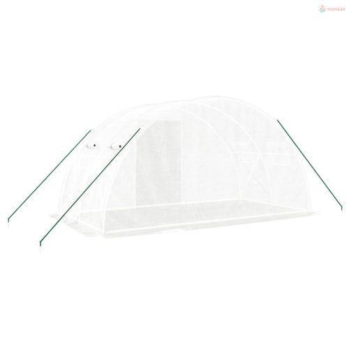 Fehér acélvázas melegház 8 m² 4 x 2 x 2 m