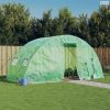 Zöld acélvázas melegház 10 m² 5 x 2 x 2,3 m