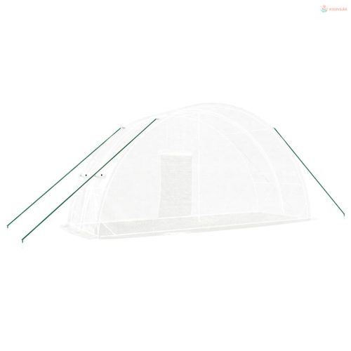 Fehér acélvázas melegház 12 m² 6 x 2 x 2,85 m