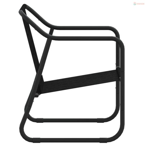 3 részes antracitszürke acél kerti ülőgarnitúra párnákkal