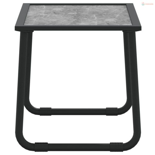 3 részes antracitszürke acél kerti ülőgarnitúra párnákkal