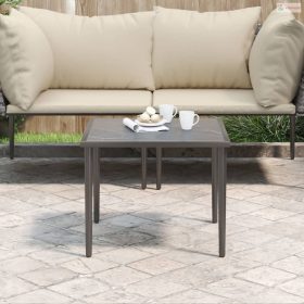 Szürke acél kerti asztal 48 x 48 x 37 cm