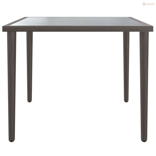 Szürke acél kerti asztal 48 x 48 x 37 cm