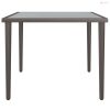 Szürke acél kerti asztal 48 x 48 x 37 cm