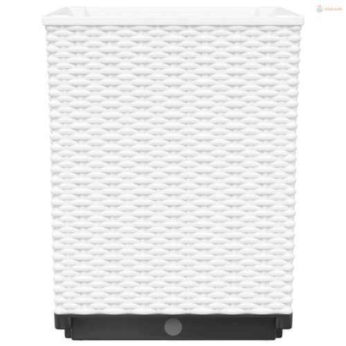 2 db fehér polipropilén növénytartó 30 x 30 x 37 cm