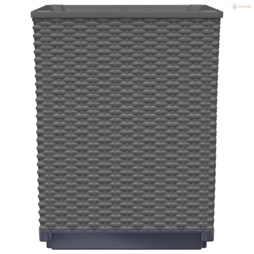 4 db fekete polipropilén növénytartó 30 x 30 x 37 cm