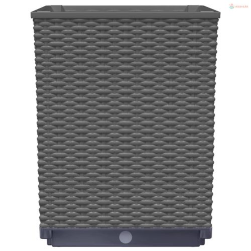 4 db fekete polipropilén növénytartó 30 x 30 x 37 cm