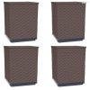 4 db barna polipropilén növénytartó 30 x 30 x 37 cm
