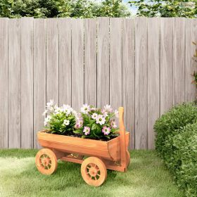 Tömör fenyőfa dekoratív kocsi 70x43x54 cm