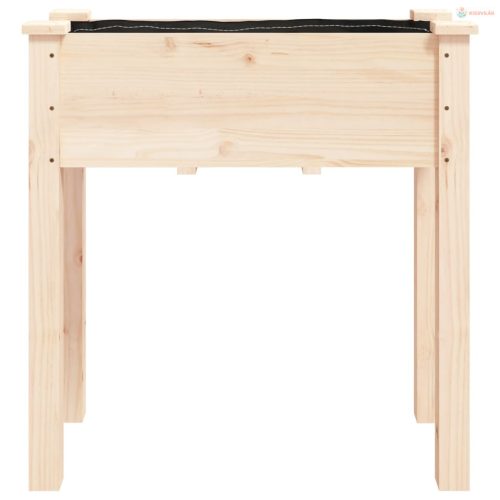 Tömör fenyőfa kerti ültetőláda béléssel 71 x 37 x 76 cm