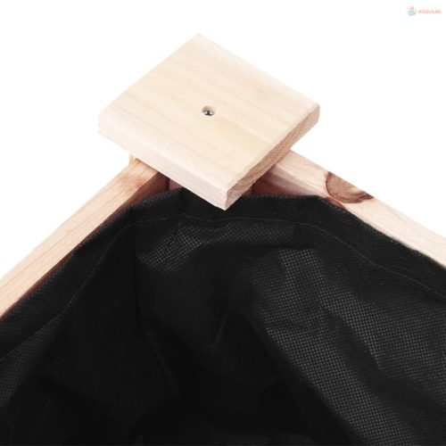 Tömör fenyőfa kerti ültetőláda béléssel 71 x 37 x 76 cm