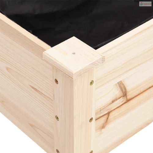 Tömör fenyőfa kerti ültetőláda béléssel 71 x 37 x 76 cm