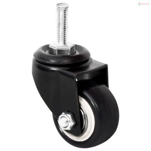 4 db fekete vas kerék ültetőládához 8 x 3,5 x 8 cm