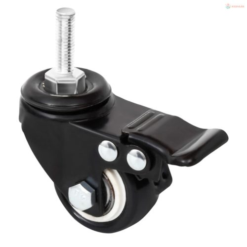 4 db fekete vas kerék ültetőládához 8 x 3,5 x 8 cm