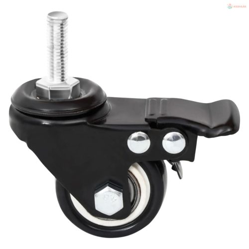 4 db fekete vas kerék ültetőládához 8 x 3,5 x 8 cm