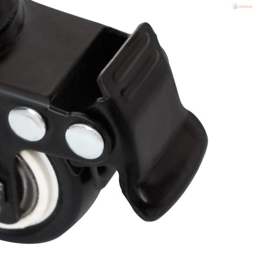 4 db fekete vas kerék ültetőládához 8 x 3,5 x 8 cm