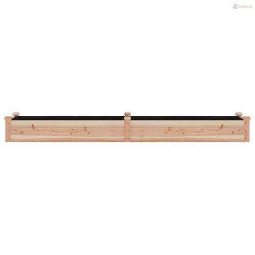 Tömör fenyőfa kerti magaságyás béléssel 240x45x25 cm