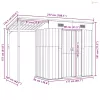 Barna kerti fészer meghosszabbított tetővel 277x107x181 cm