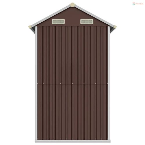 Barna horganyzott acél kerti fészer 192x152,5x237 cm