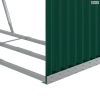Zöld horganyzott acél rönktartó 120 x 45 x 210 cm