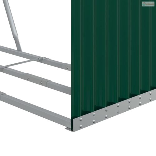 Zöld horganyzott acél rönktartó 120 x 45 x 100 cm