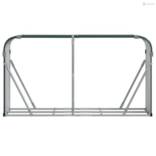 Zöld horganyzott acél rönktartó 180 x 45 x 100 cm