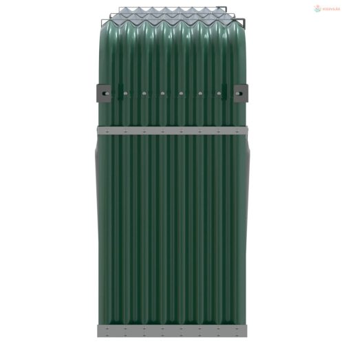 Zöld horganyzott acél rönktartó 180 x 45 x 100 cm