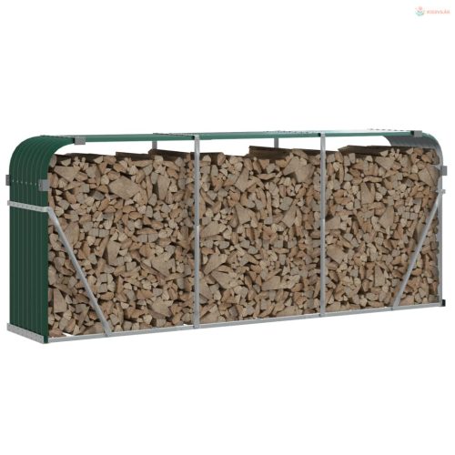 Zöld horganyzott acél rönktartó 234 x 45 x 100 cm