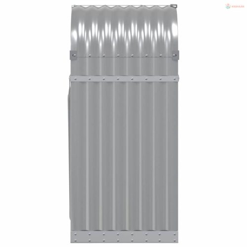 Világosszürke horganyzott acél rönktartó 40 x 45 x 100 cm