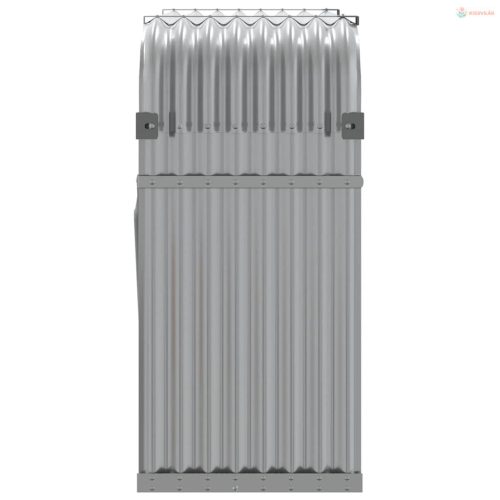 Világosszürke horganyzott acél rönktartó 120 x 45 x 100 cm