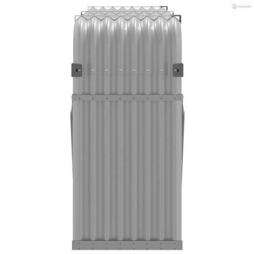 Világosszürke horganyzott acél rönktartó 180 x 45 x 100 cm