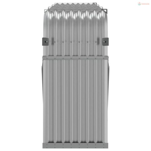 Világosszürke horganyzott acél rönktartó 234 x 45 x 100 cm