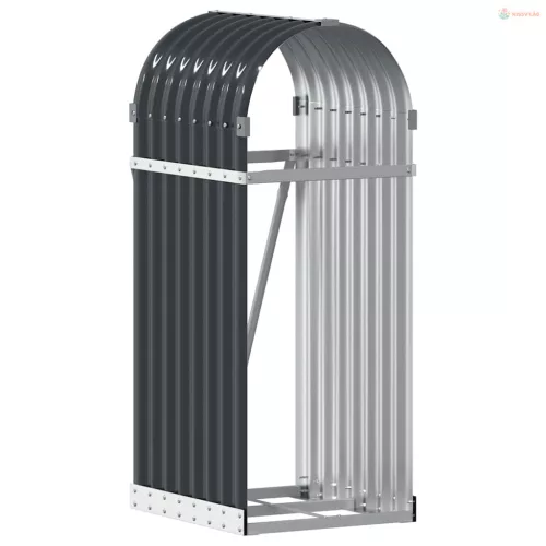 Antracit színű horganyzott acél fatörzstartó 40 x 45 x 100 cm