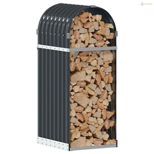 Antracit színű horganyzott acél fatörzstartó 40 x 45 x 100 cm