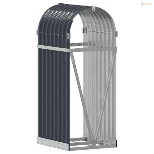 Antracit színű horganyzott acél fatörzstartó 40 x 45 x 100 cm