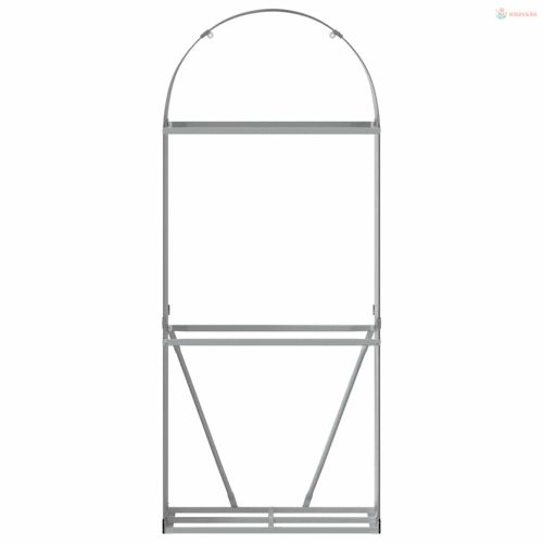 Antracit színű horganyzott acél fatörzstartó 80 x 45 x 190 cm