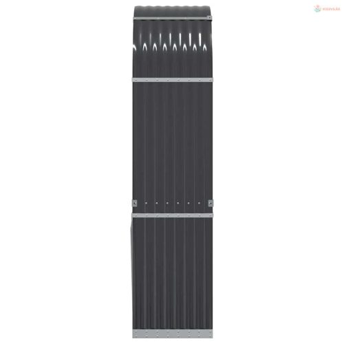 Antracit színű horganyzott acél fatörzstartó 80 x 45 x 190 cm