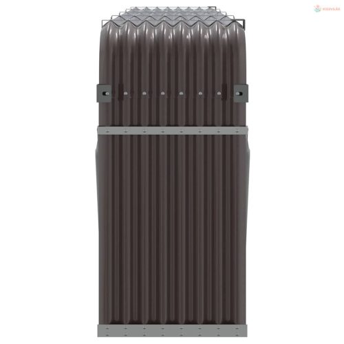 Barna horganyzott acél rönktartó 300x45x100 cm