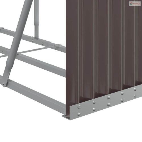 Barna horganyzott acél rönktartó 300x45x100 cm